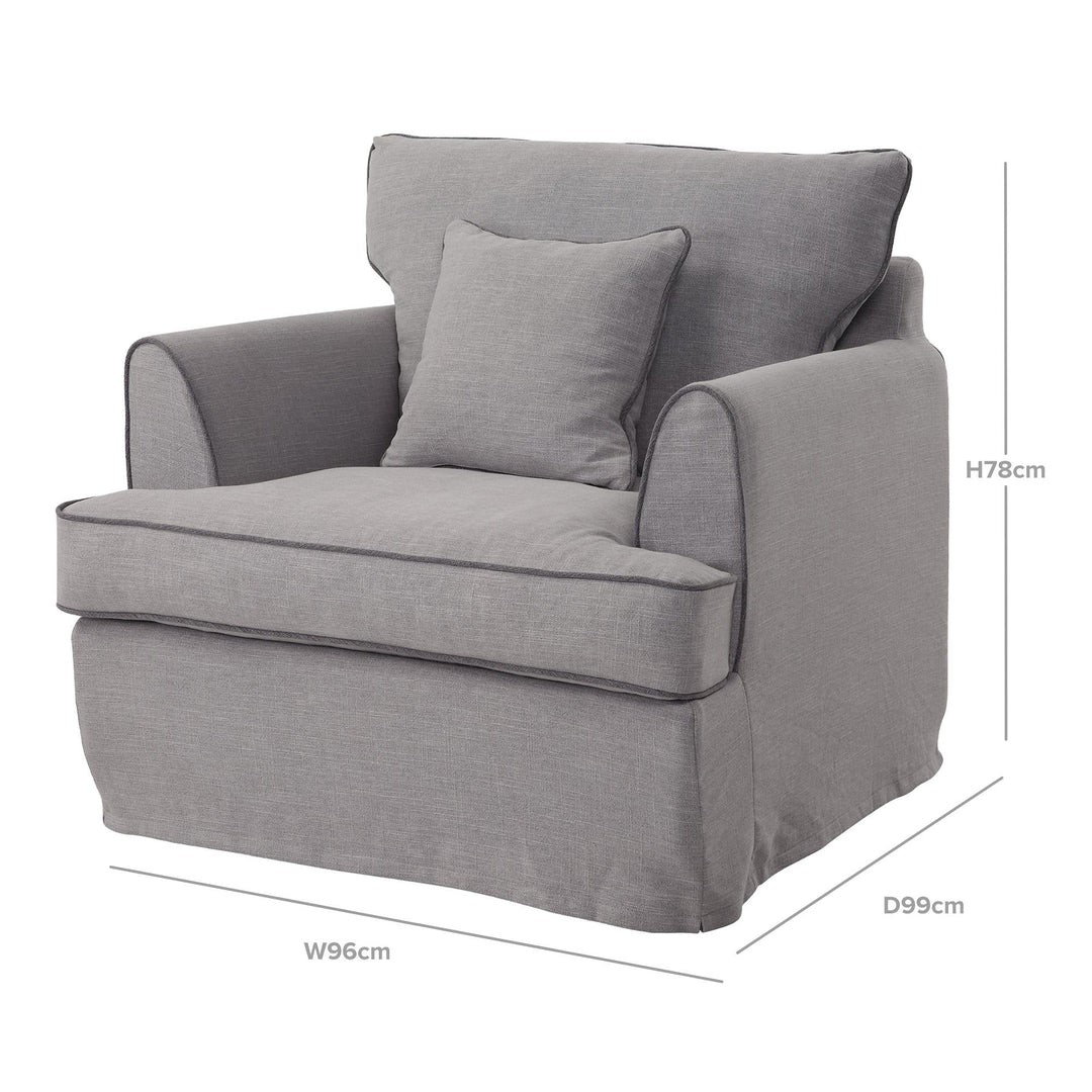 Byron Armchair Pebble Grey - OneWorld Collection