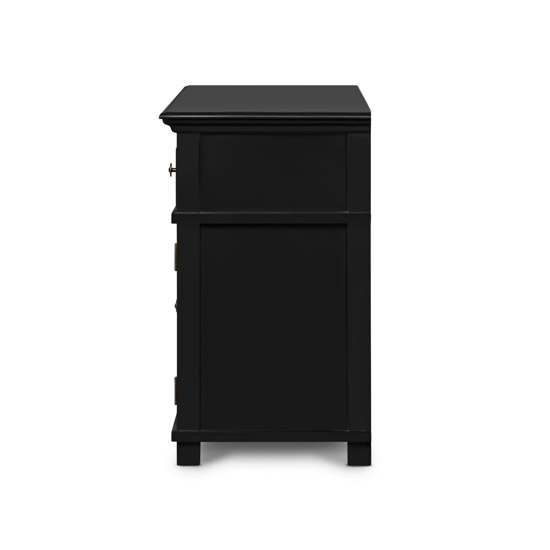 Sorrento Black 3 Drawer Buffet - OneWorld Collection