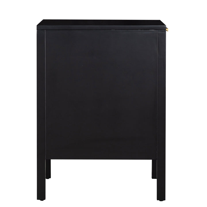 Santorini Bedside Table Black - OneWorld Collection