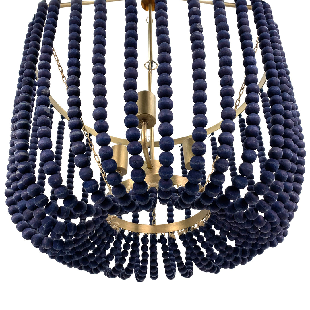 Amaya Beaded Chandelier Navy/Gold - OneWorld Collection