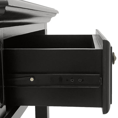 Sorrento Black Bedside Table - OneWorld Collection