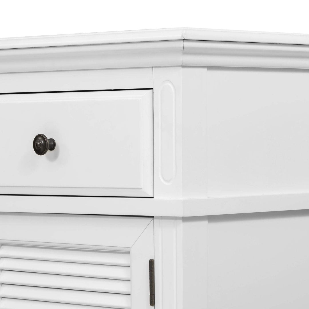 West Beach 3 Door Buffet White - OneWorld Collection