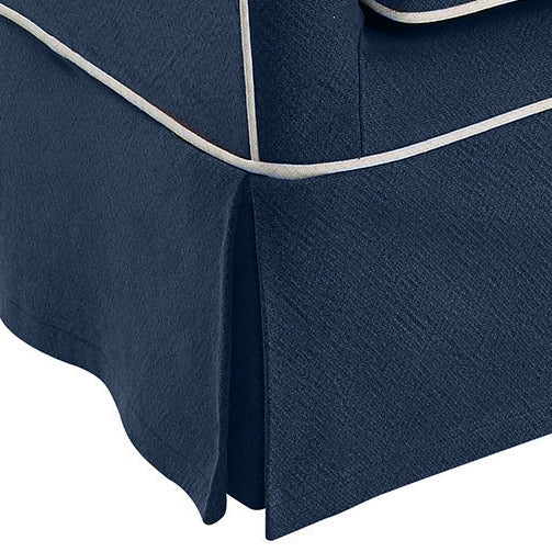 Noosa Hamptons 2 Seat Navy W/White Piping