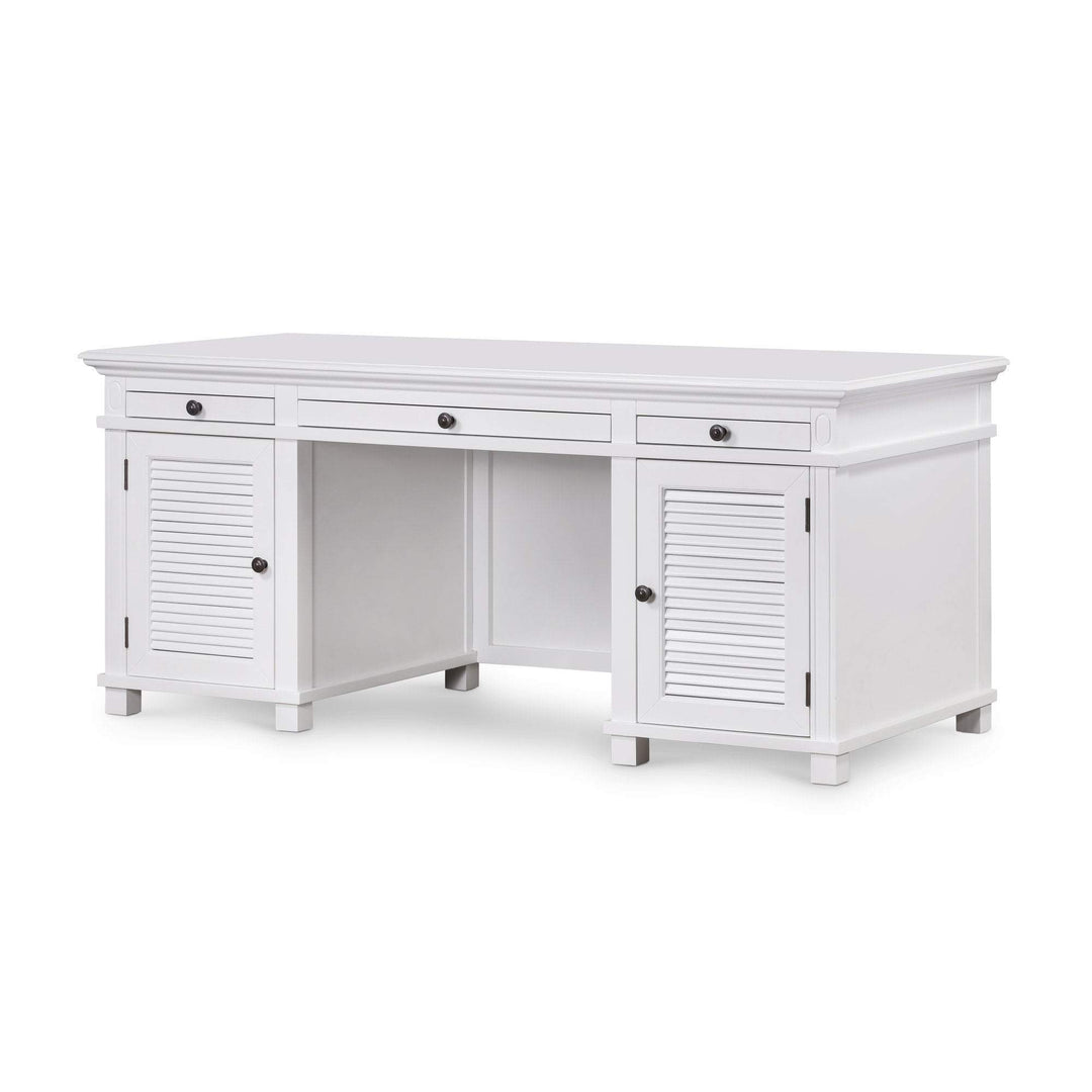 West Beach Desk White Double Leg - OneWorld Collection