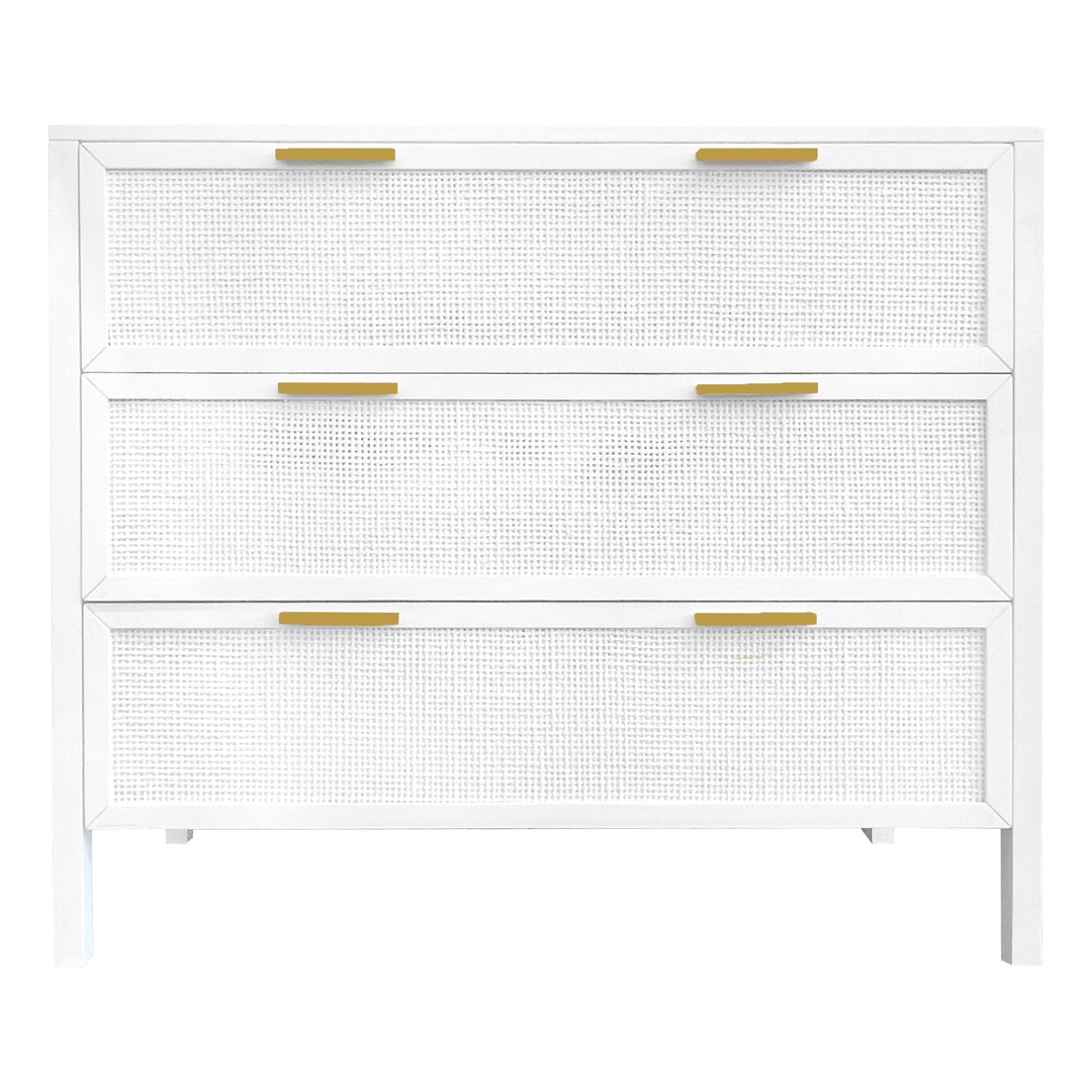 Santorini Dresser 3 Drawer White - OneWorld Collection