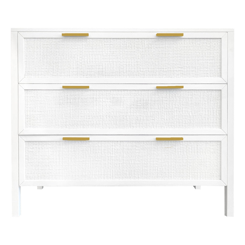 Santorini Dresser 3 Drawer White - OneWorld Collection