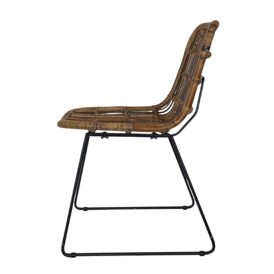 Tulum Rattan Dining Chair with Iron Legs - OneWorld Collection