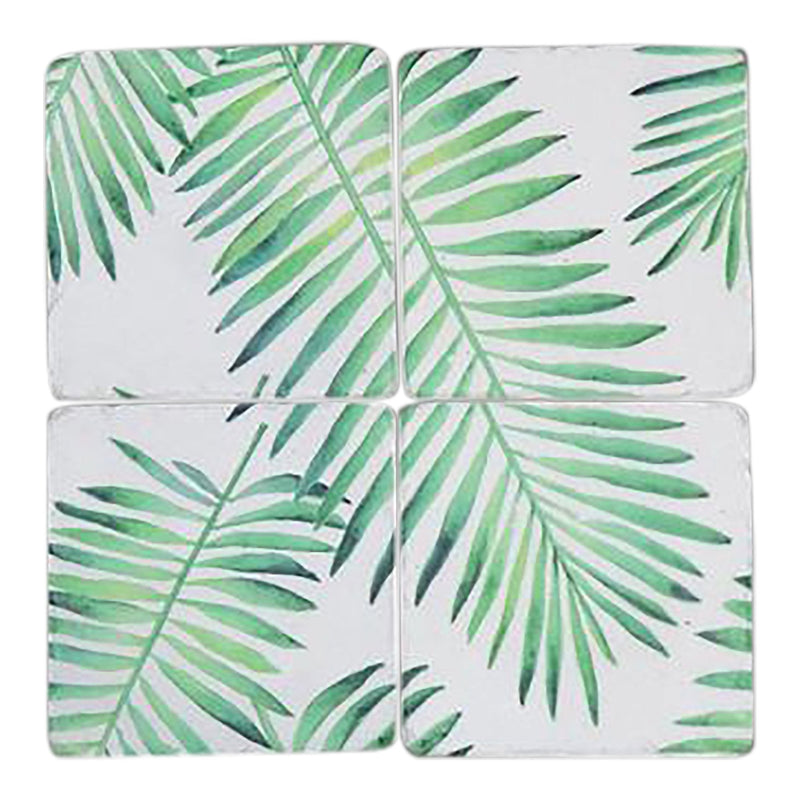 Set 4 Palm Leaf Coasters - OneWorld Collection