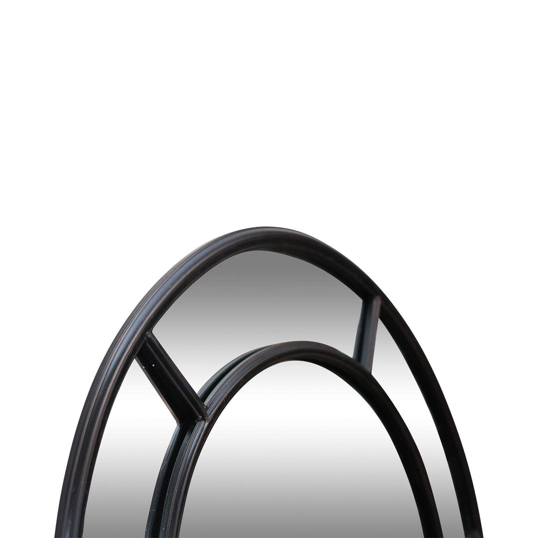 Medium Iron Arched Mirror Black - OneWorld Collection