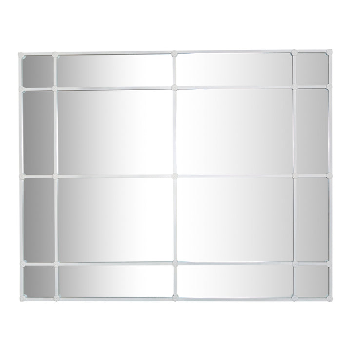 Crawford Rectangular 16 Pane Mirror White - OneWorld Collection