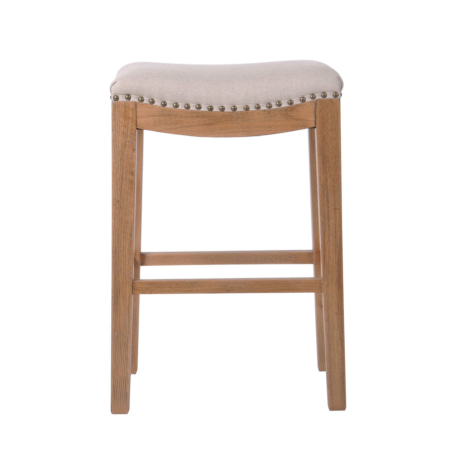 Oakwood Counter Stool In Beige - OneWorld Collection