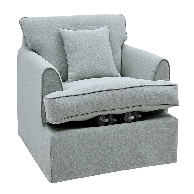 Armchair Slip Cover - Byron Sage - OneWorld Collection