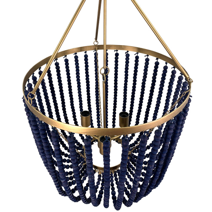 Amaya Beaded Chandelier Navy/Gold - OneWorld Collection