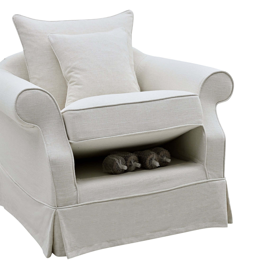 Armchair Slip Cover - Avalon Ivory - OneWorld Collection