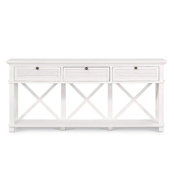 West Beach 3 Drawer Console White - OneWorld Collection