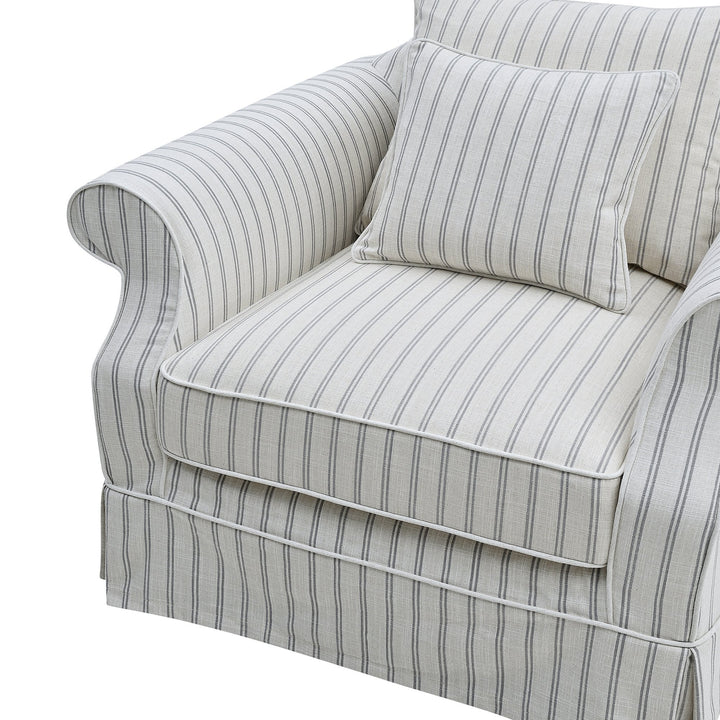 Avalon Hamptons Armchair Stone Stripe