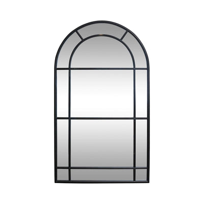 Medium Iron Arched Mirror Black - OneWorld Collection