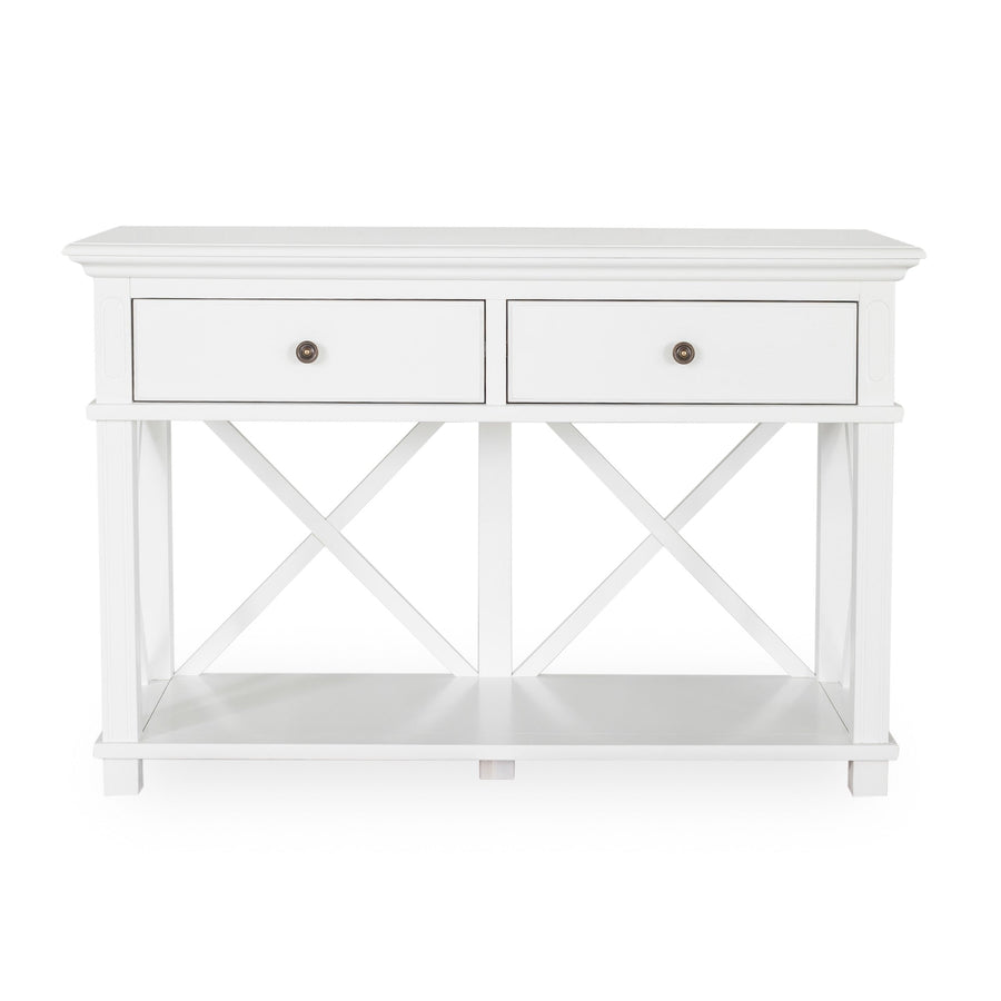 Sorrento 2 Drawer White Console - OneWorld Collection