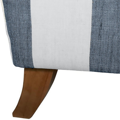 Bondi Hamptons 3 Seat Sofa Denim/Cream Stripe Linen Blend