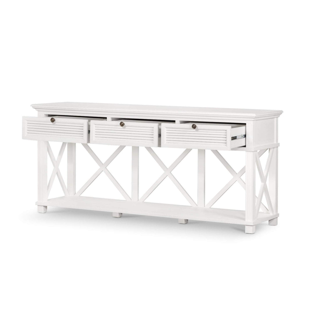 West Beach 3 Drawer Console White - OneWorld Collection