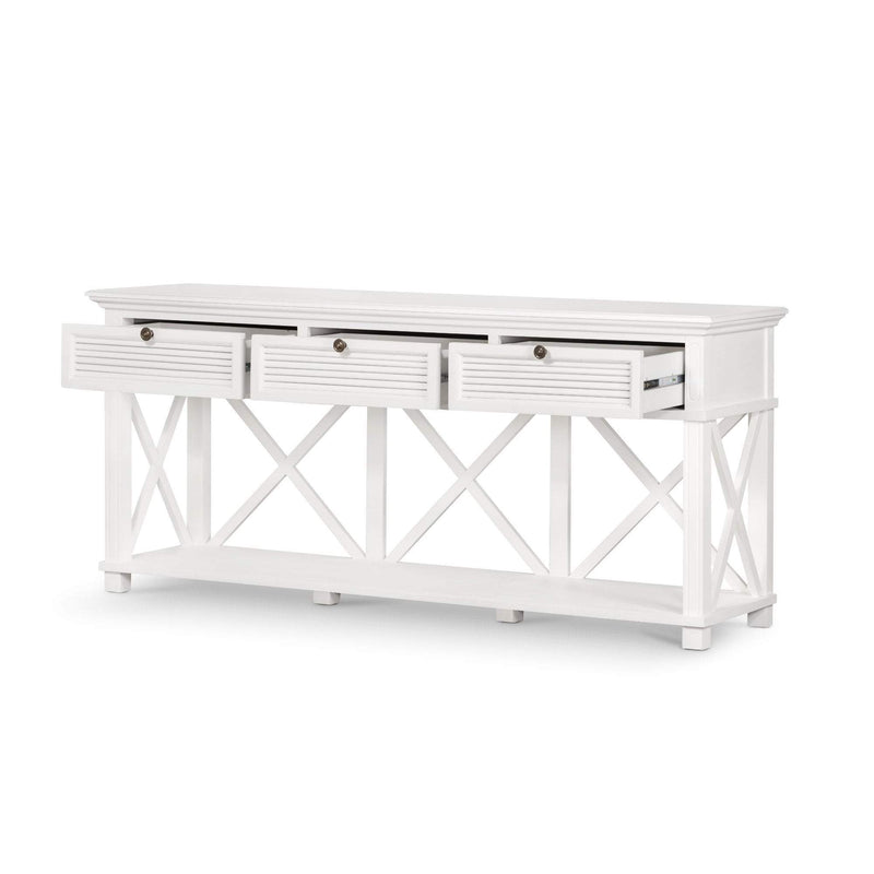 West Beach 3 Drawer Console White - OneWorld Collection
