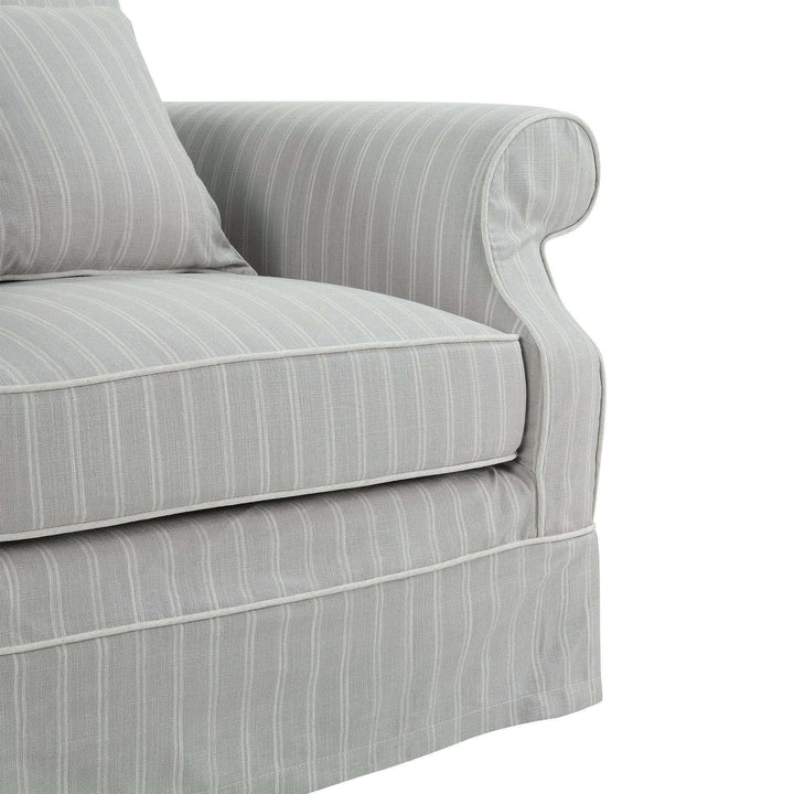 Armchair Slip Cover - Avalon Cloud Stripe - OneWorld Collection