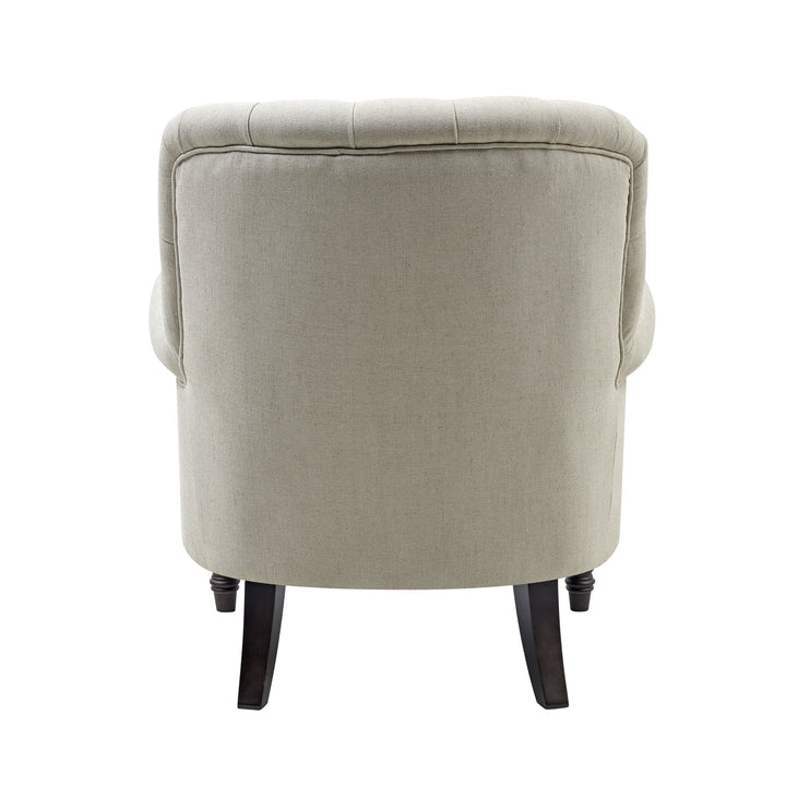 Maurice Armchair Natural Linen Dark Legs - OneWorld Collection