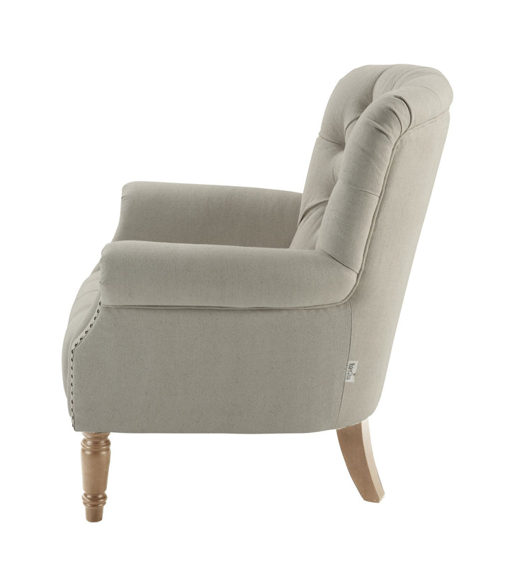 Maurice Buttoned Armchair Natural - OneWorld Collection