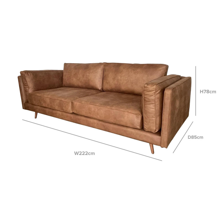 Lincoln 3 Seat Sofa Tan - OneWorld Collection