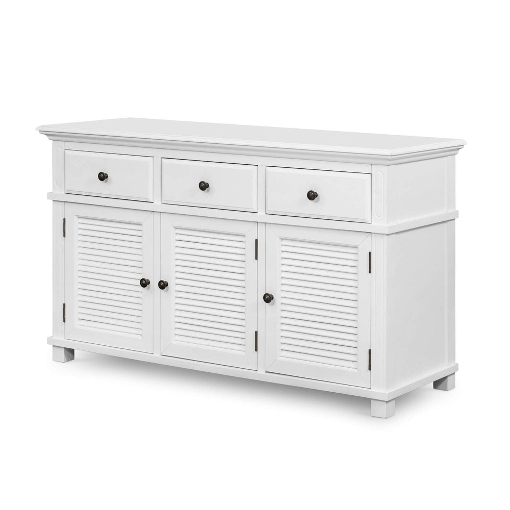 West Beach 3 Door Buffet White - OneWorld Collection