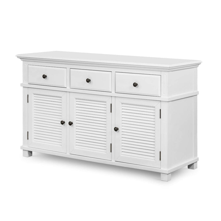 West Beach 3 Door Buffet White - OneWorld Collection