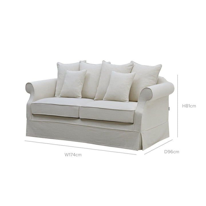 Avalon 2 Seat Sofa Ivory - OneWorld Collection