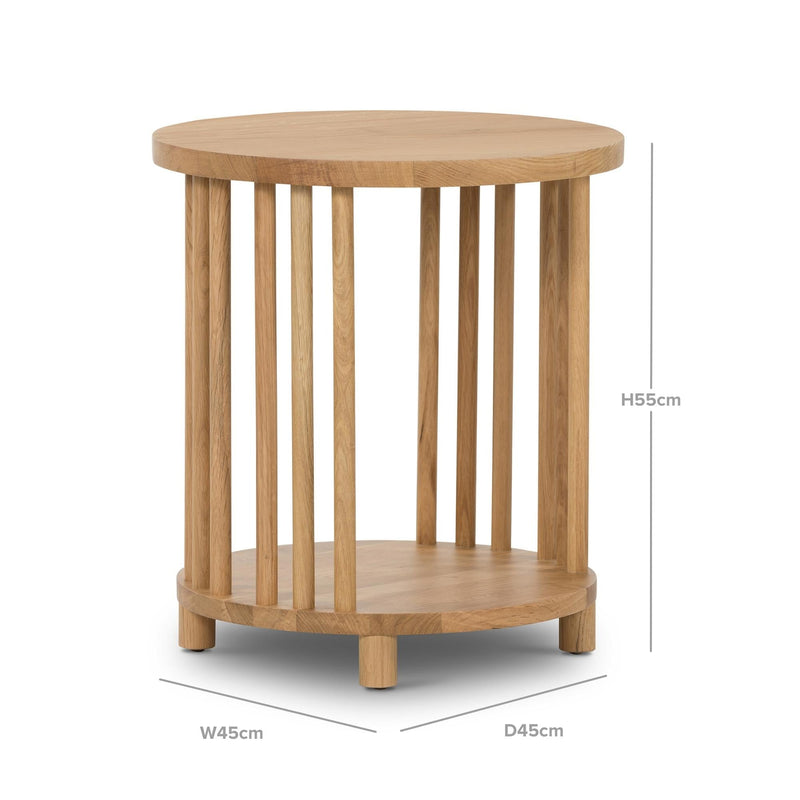 Ibiza Bedside Table Natural Oak - OneWorld Collection