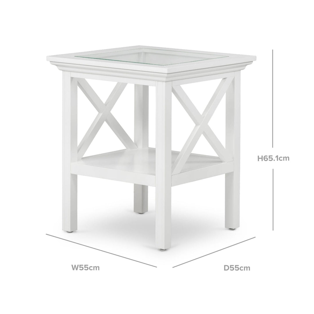 Sorrento Glass Top Side Table - OneWorld Collection