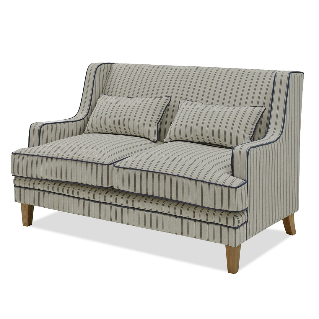 Bondi 2 Seat Sofa Blue/White Pin Stripe - OneWorld Collection