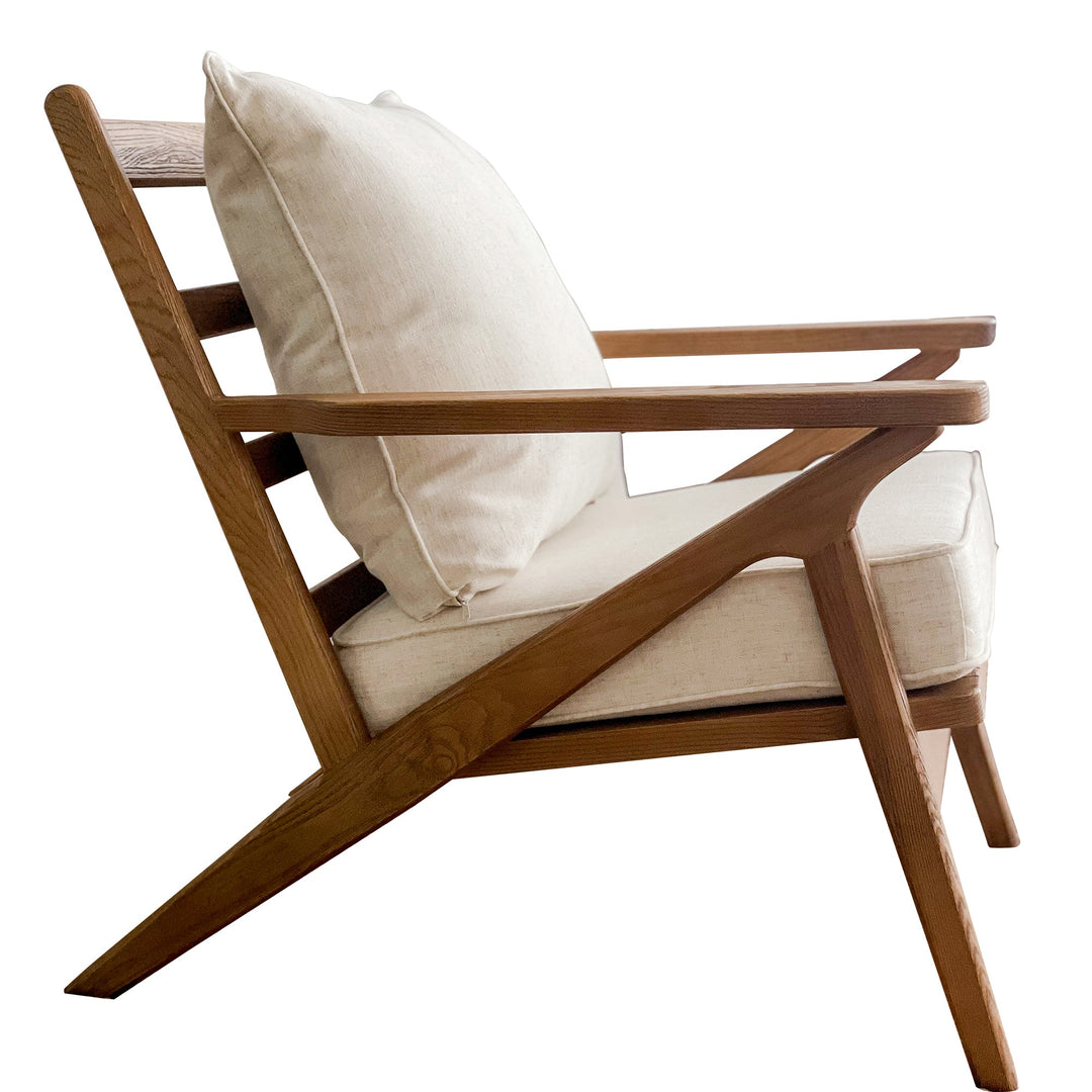 Ash Wood Chair W/Natural Cream - OneWorld Collection