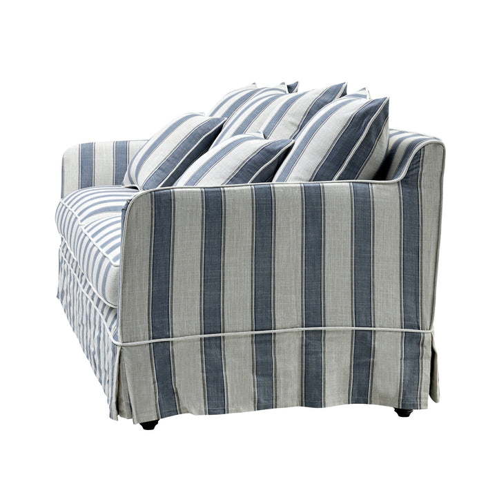 Noosa 3 Seat Sofa Blue Sky Stripe - OneWorld Collection