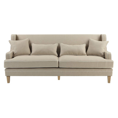 Bondi 3 Seat Sofa Nat/White Piping - OneWorld Collection