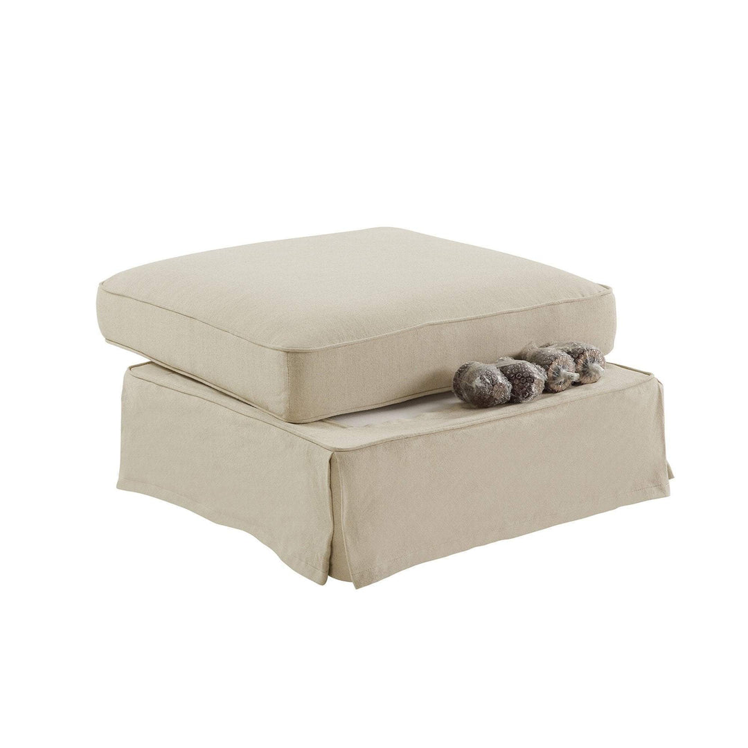 Ottoman Slip Cover - Noosa Beige - OneWorld Collection