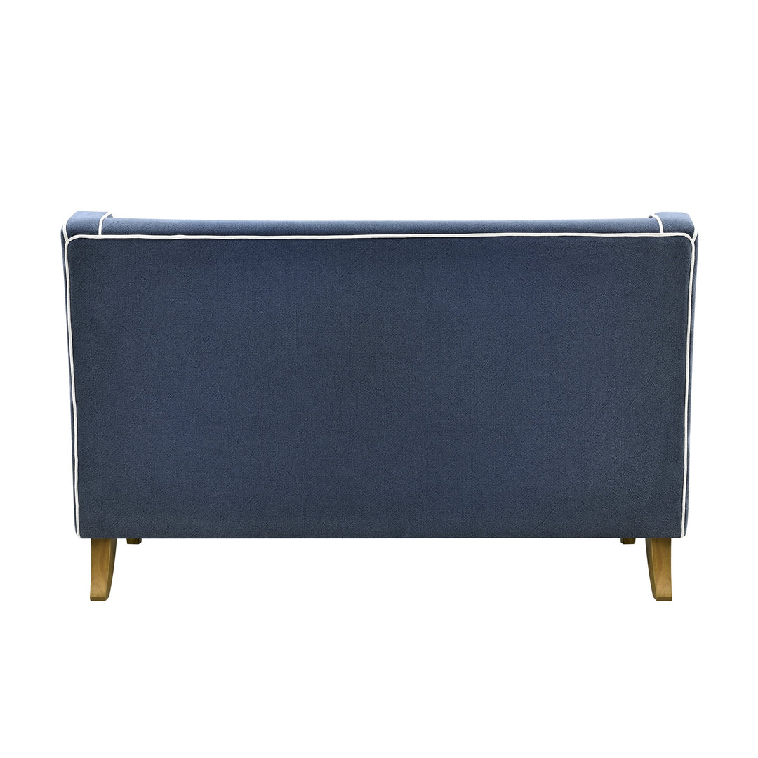 Bondi 2 Seat Sofa Navy With White Piping - OneWorld Collection