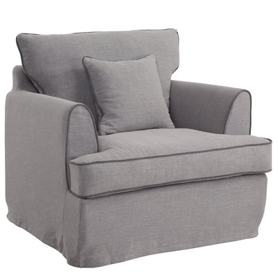 Armchair Slip Cover - Byron Pebble Grey - OneWorld Collection