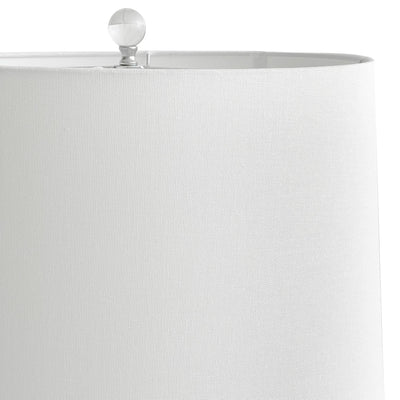 Glass Urn Lamp With White Linen Shade - OneWorld Collection