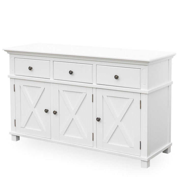 Sorrento White 3 Drawer Buffet - OneWorld Collection