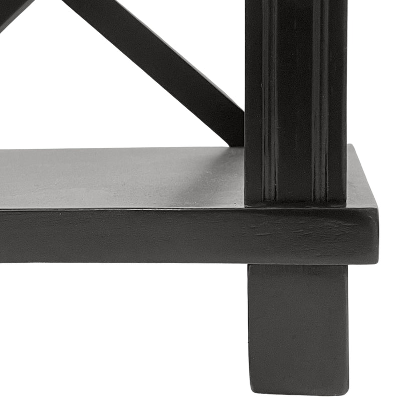Sorrento Black Bedside Table - OneWorld Collection