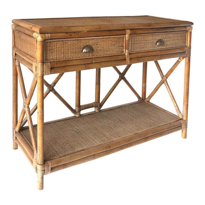 Cayman Two Draw Rattan Console - OneWorld Collection