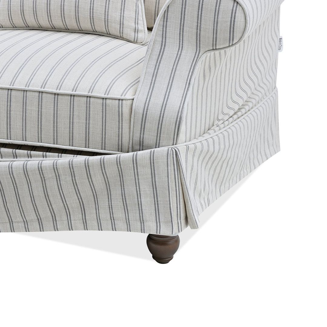 Avalon Hamptons Armchair Stone Stripe