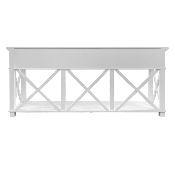 Sorrento White 3 Drawer Console - OneWorld Collection