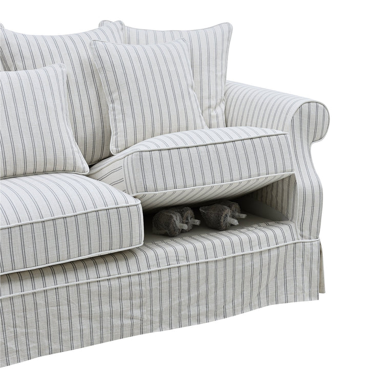 Avalon 2 Seat Sofa Stone Stripe - OneWorld Collection