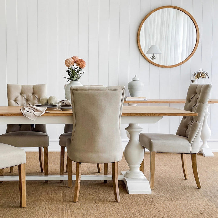 Beige Linen Dining Chair - OneWorld Collection