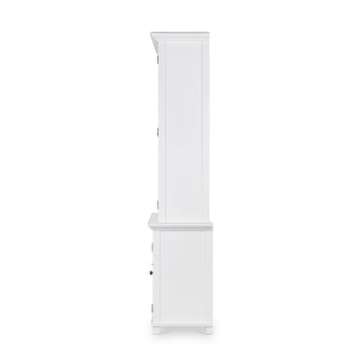 Sorrento White Tall Glass Door Cabinet - OneWorld Collection